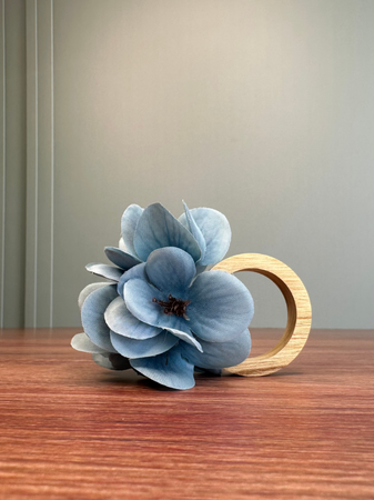 Anel De Guardanapo Encantos De Hortência Azul
