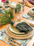 Kit Mesa posta - Sicília Encantada ( limão siciliano e verso olivas) Composição lado Olivas