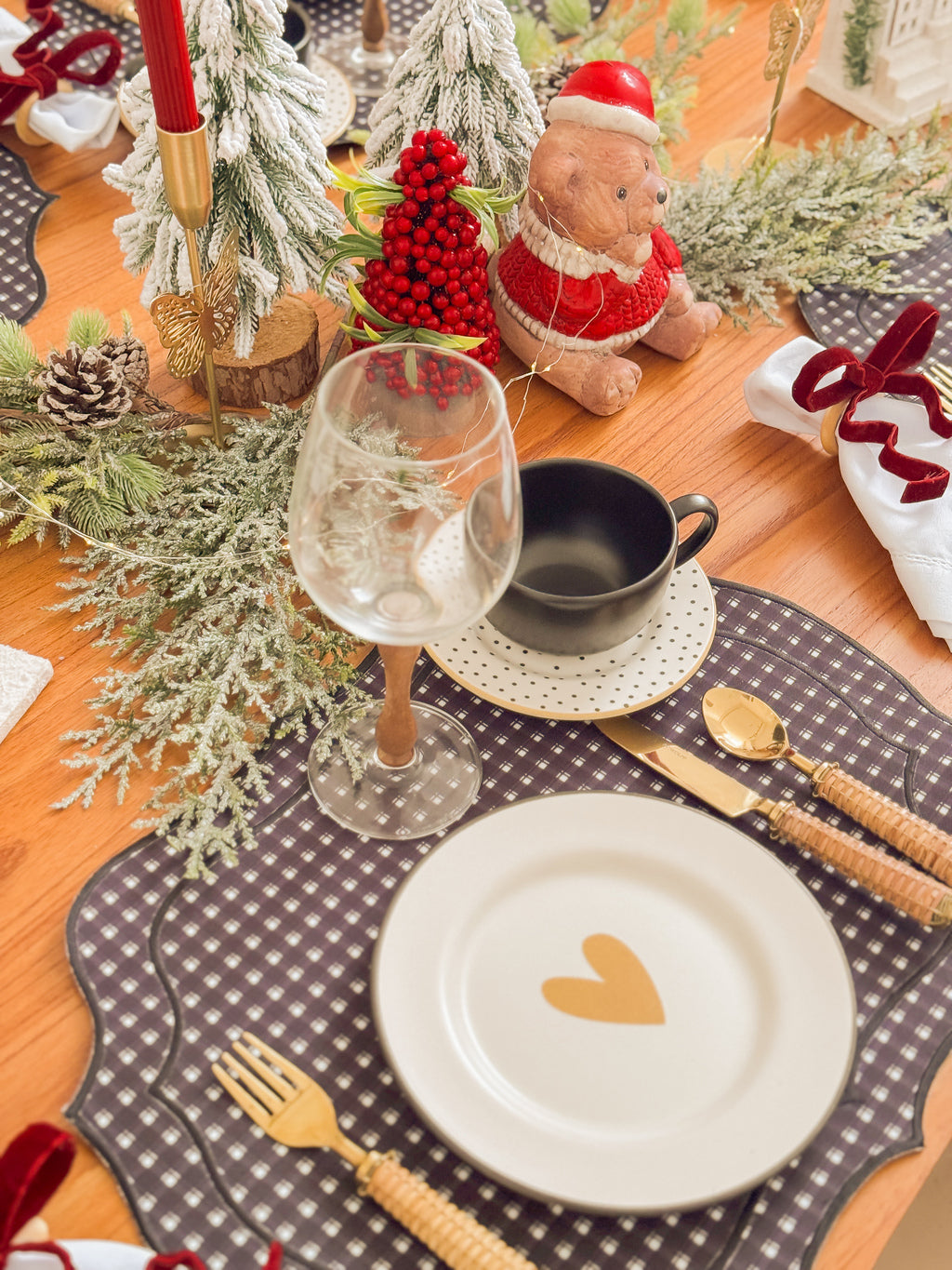 Kit Mesa Posta - Natal preto e branco